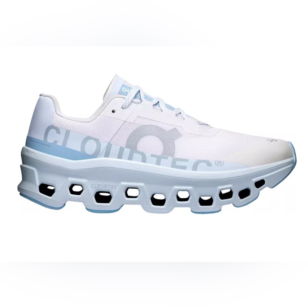 White and Blue CloudTec Sneakers